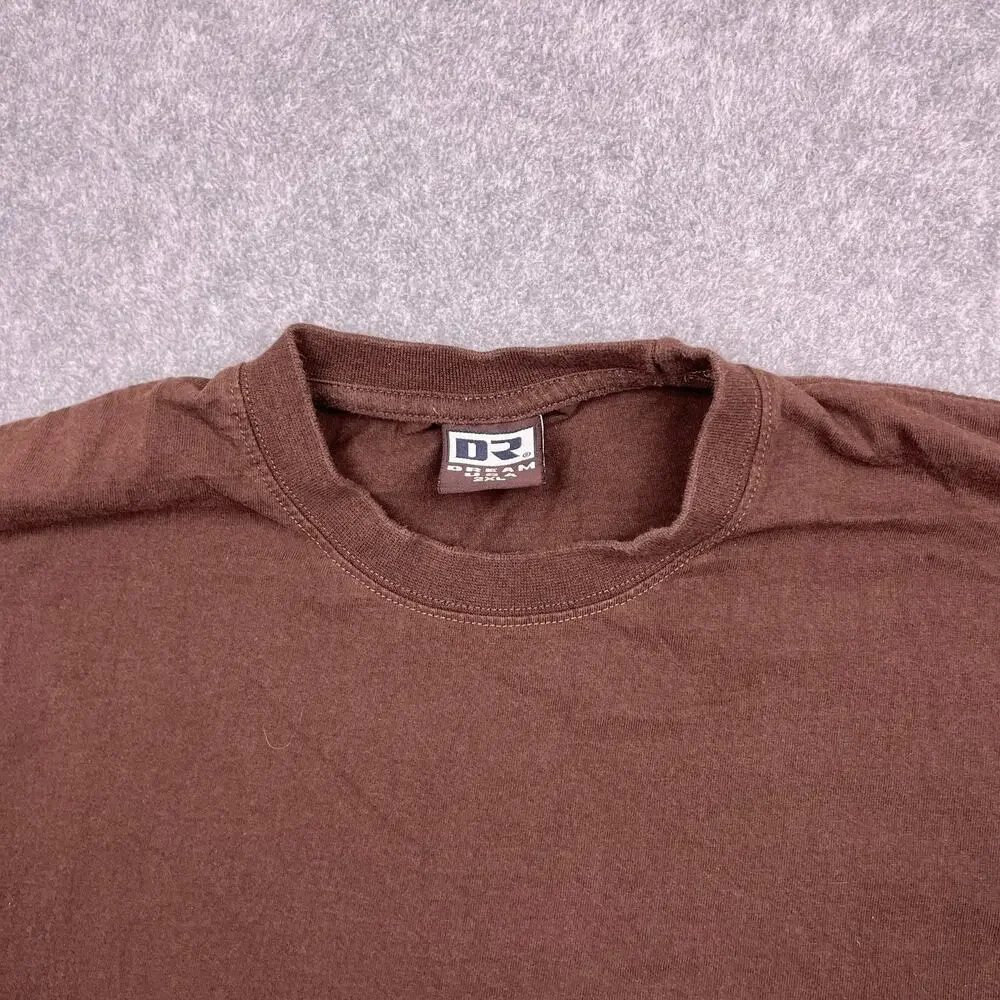 Dream USA T-Shirt Mens 2XL Brown Short Sleeve‎